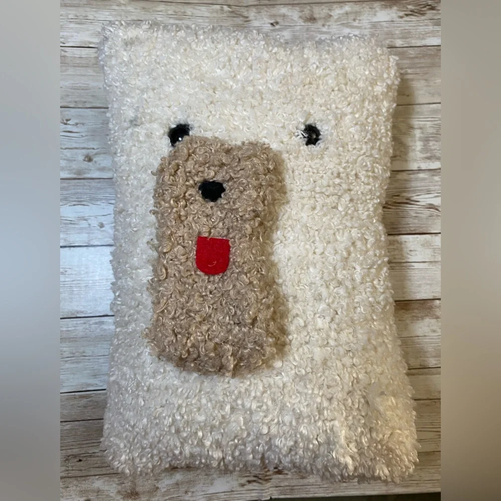 Homemade Stuffed Teddy Bear Fuzzy Plush Pillow
